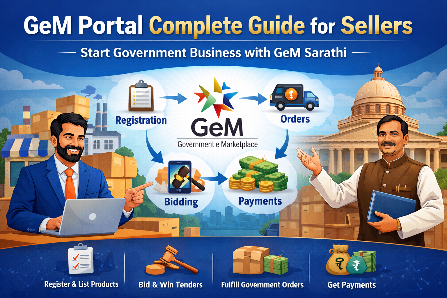 GeM Portal Complete Guide for Sellers – Start Government Business with GeM Sarathi